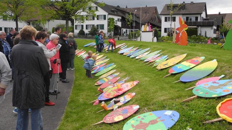 Osterei-Event auf dem Gemeindeplatz