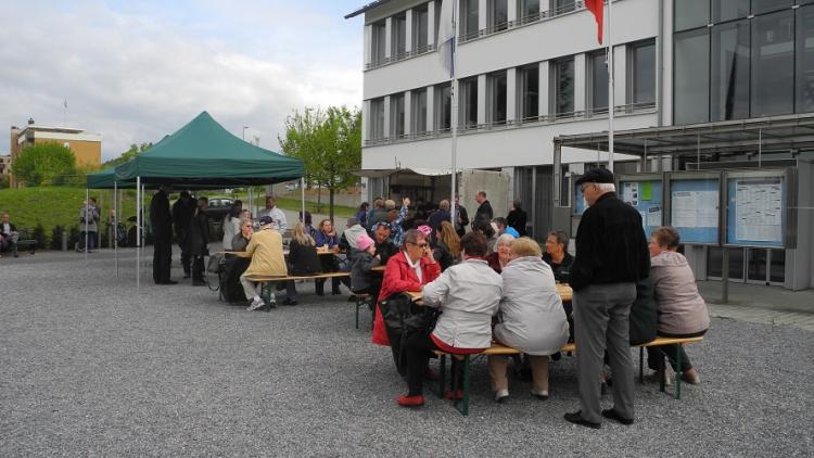 Osterei-Event auf dem Gemeindeplatz
