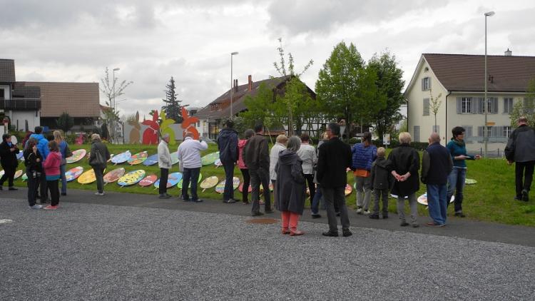 Osterei-Event auf dem Gemeindeplatz