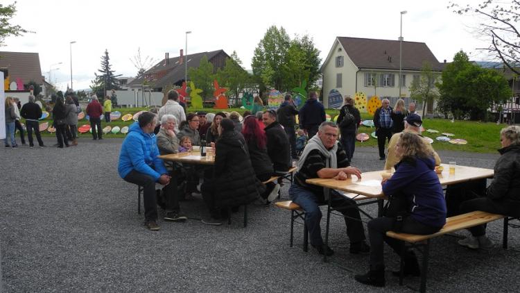Osterei-Event auf dem Gemeindeplatz