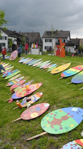 Osterei-Event auf dem Gemeindeplatz