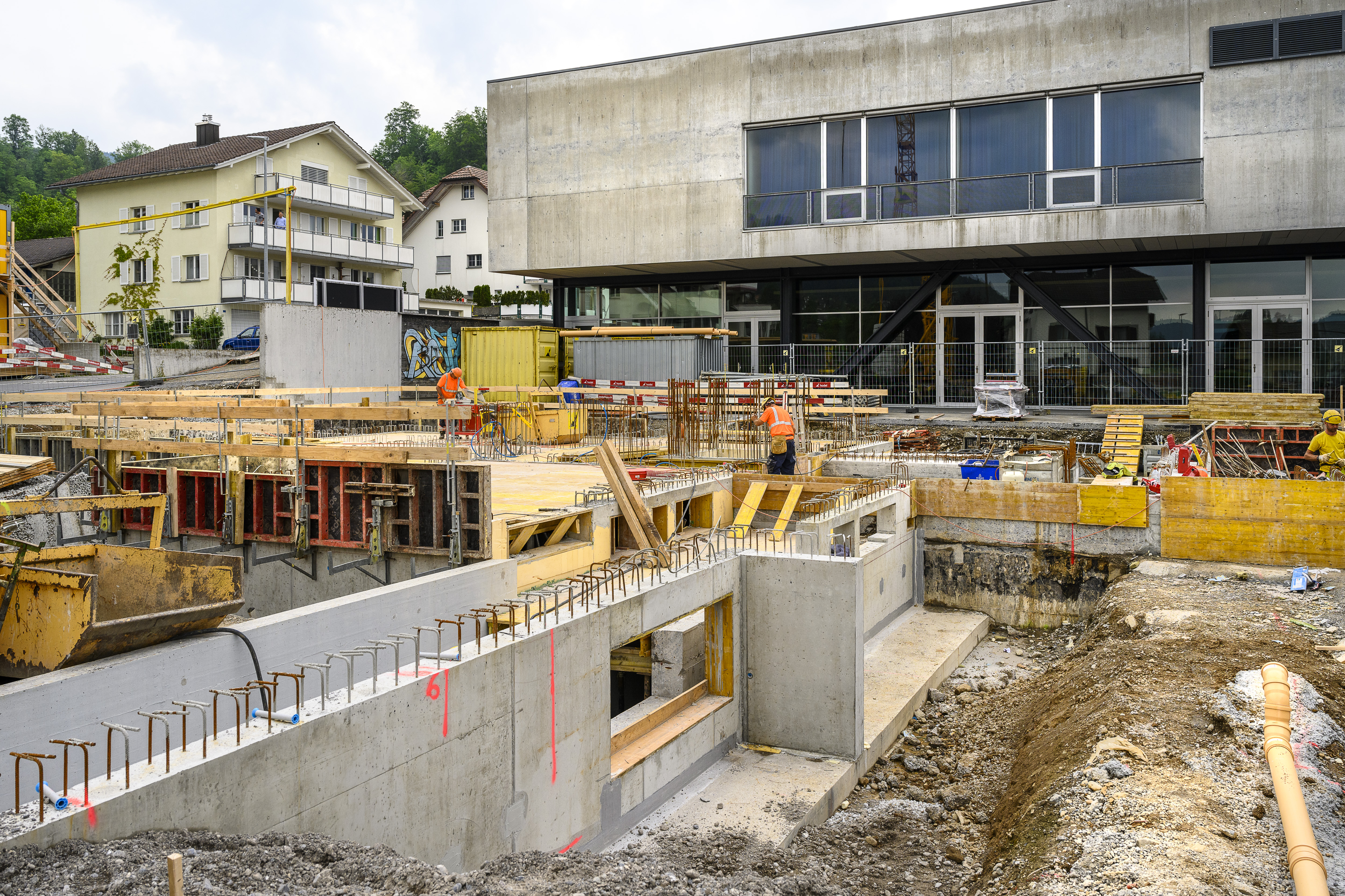 Es geht voran auf der Baustelle. 