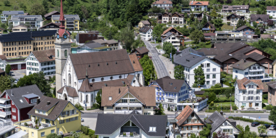Luftaufnahme Dorf