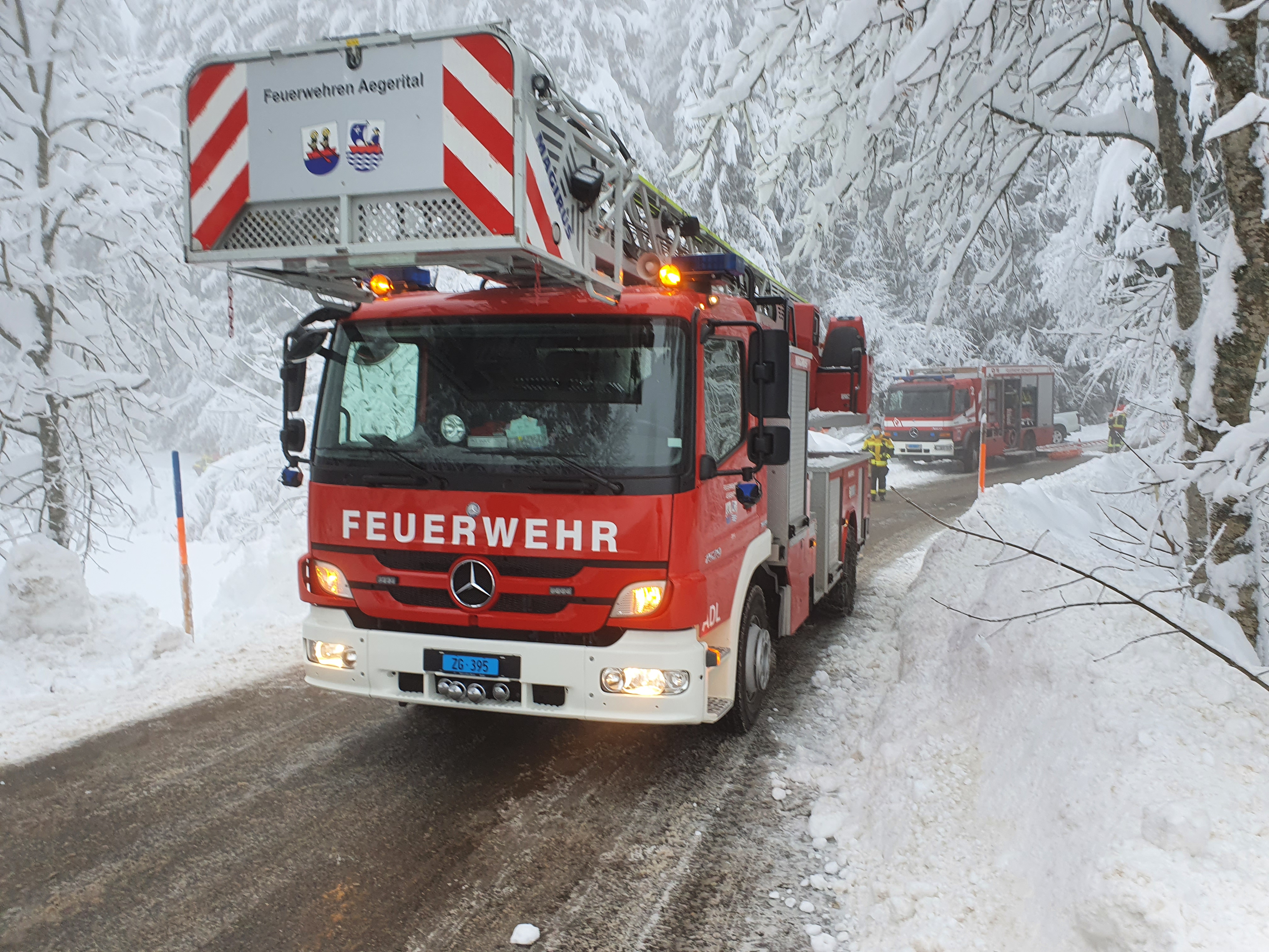 Autodrehleiter Feuerwehren Ägerital