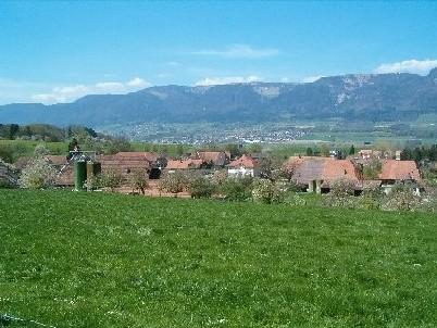 Mit Blick auf die andere Aareseite samt Jurasüdfuss.