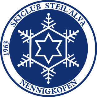 Das Logo des Skiclubs Steil'Alva - ein Schneestern