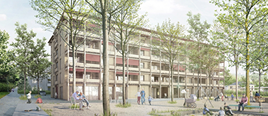 Visualisierung Baukörper 1