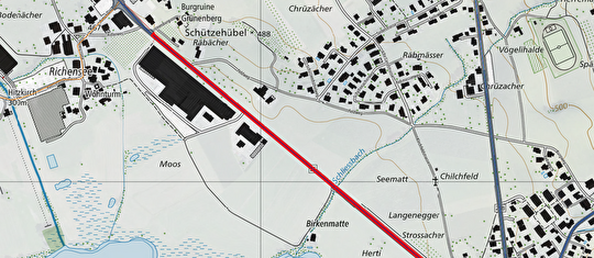 Situationsplan Sanierung K 16a Ermensee