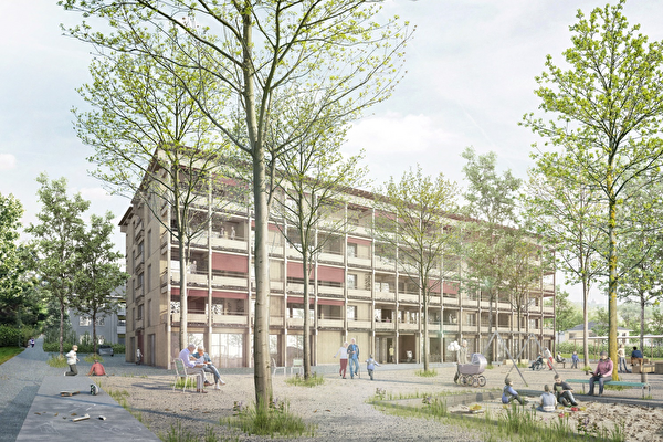 Visualisierung Baukörper 1