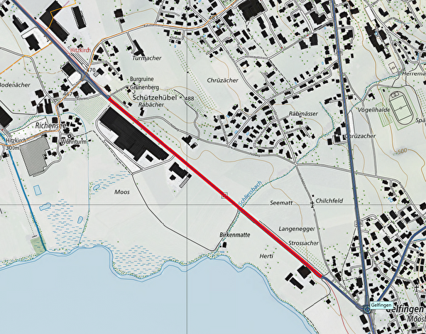 Situationsplan Sanierung K 16a Ermensee