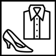 Kleider und Schuhe
