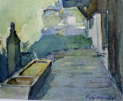 Bild mit Brunnen von Paul Gmünder