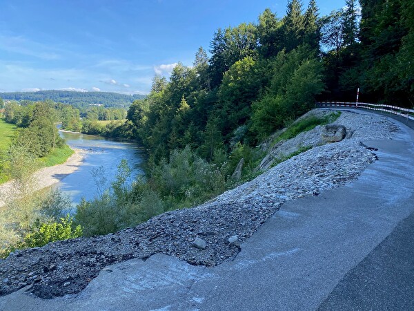 Blick von Haldenstrasse ohne Blache