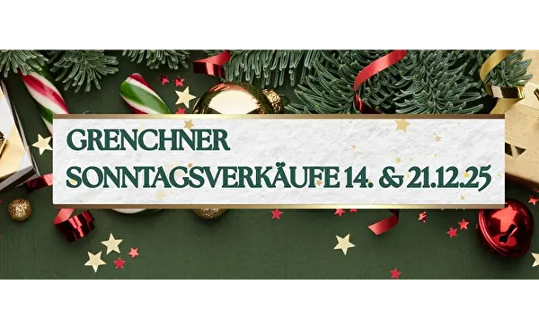 Grenchner Sonntagsverkäufe vom 14. und 21. Dezember