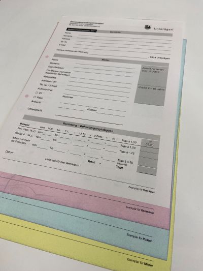 Meldeschein Beherbergung