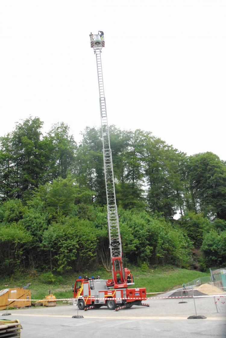 Drehleiter in Aktion
