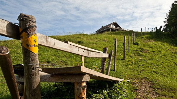 Blick zum Berggasthaus Hochhamm