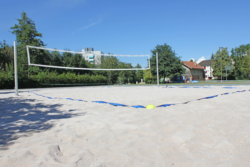 Neues Beachvolleyballfeld auf dem Eisweiher