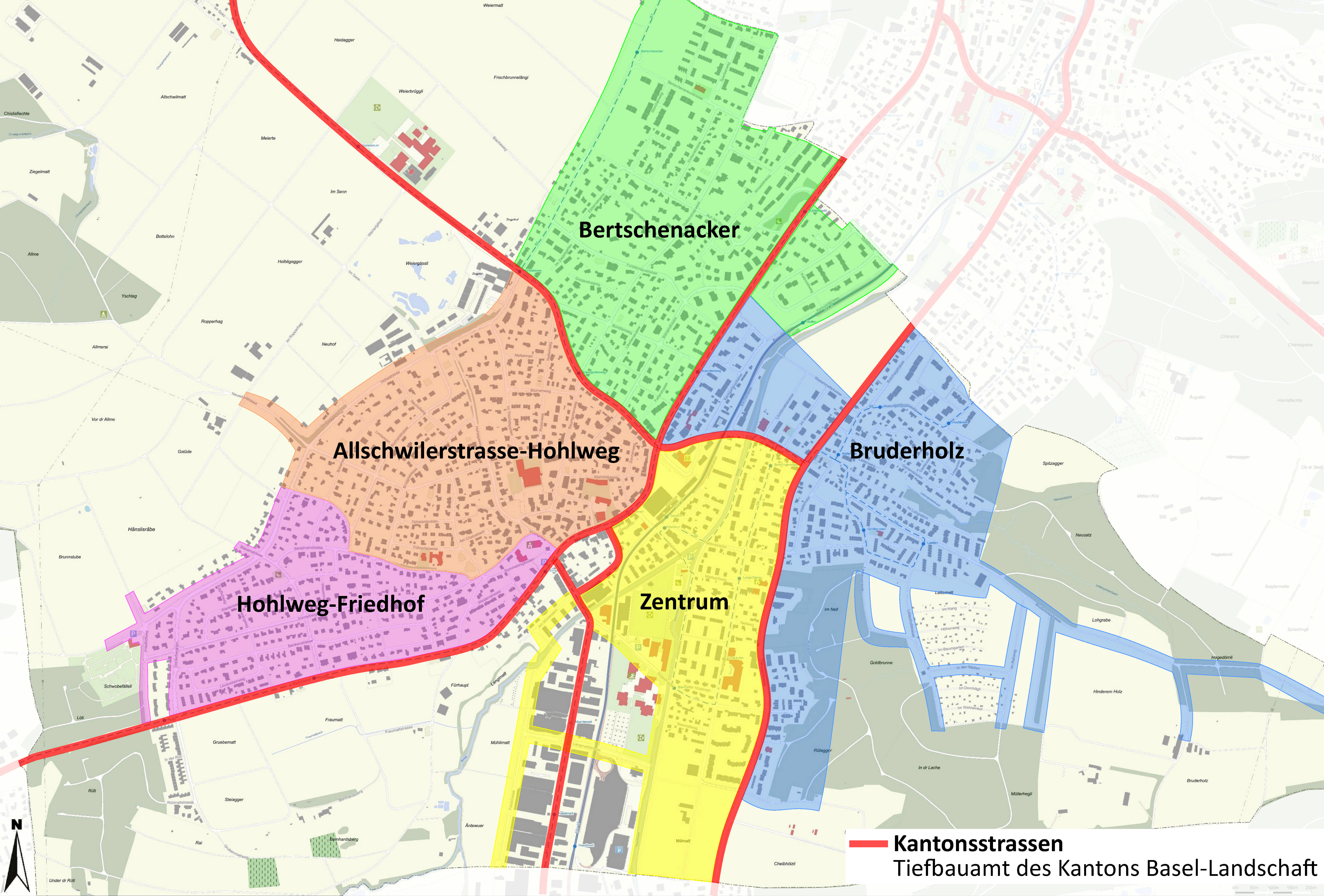 Strassenwischplan Quartiere Oberwil