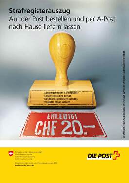 Flyer Strafregisterauszug Post