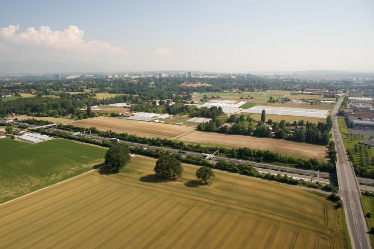 Vue aérienne du futur quartier des Cherpines