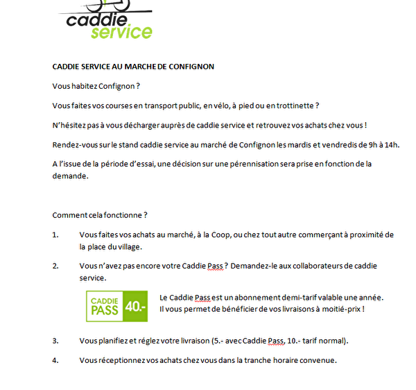 Caddie service