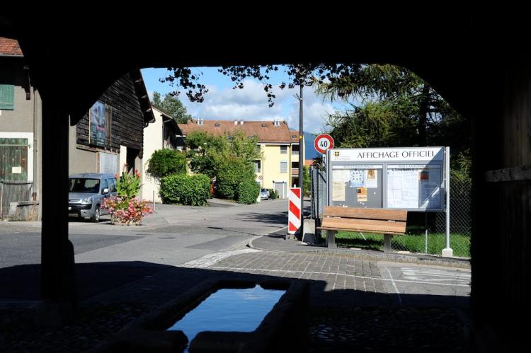 Banc sonore no 10 - angle ch. de Chaumont, ch. de Vuillonnex