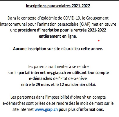 Inscriptions parascolaires