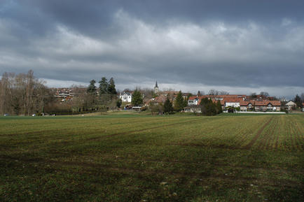 Confignon depuis la plaine de l'Aire