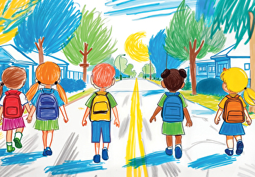 Rue scolaire - Chemin des Hutins