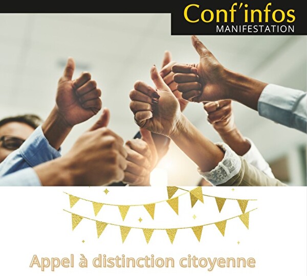 DÉLAI 30 NOVEMBRE 2024 : APPEL À DISTINCTION CITOYENNE