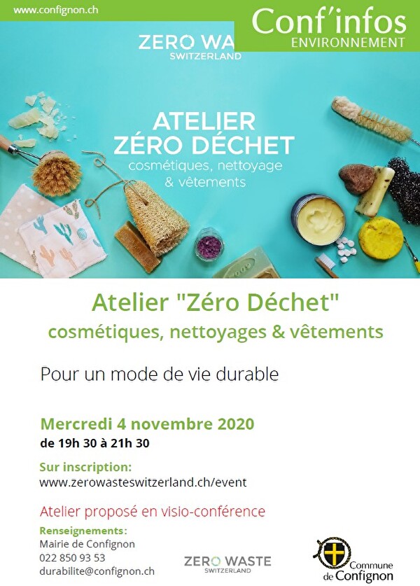 Ateliier Zéro Déchets cosmétiques, nettoyages et vêtements