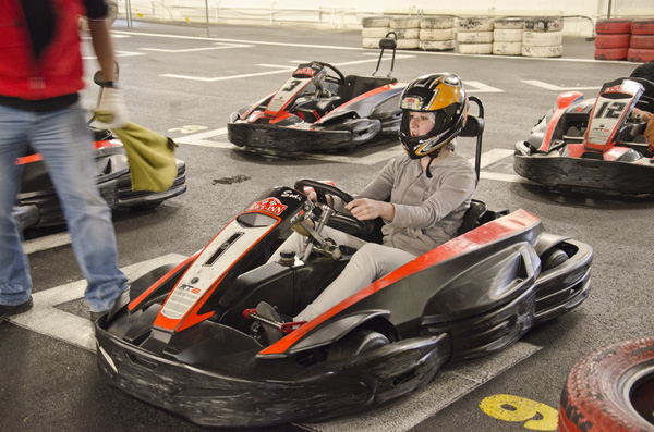 Auch Michelle ist hochkonzentriert und bereit.