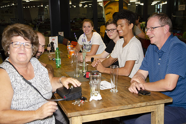 Entspannt nach dem Rennen