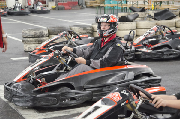 Unser Gemeindeverwalter wie immer in Pole Position.