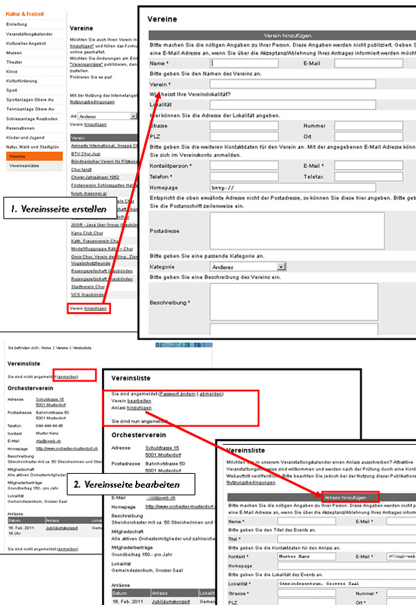 Die Funktionen des Vereinskontos