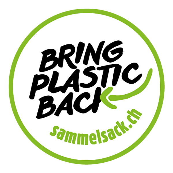 Logo bring plastic back, sammelsack