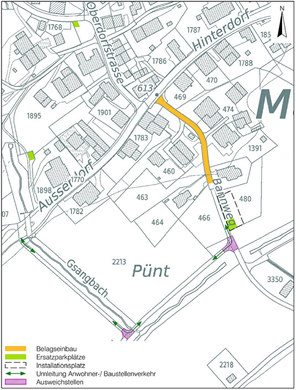 Informationsplan Sanierung Bannweg, Madetswil