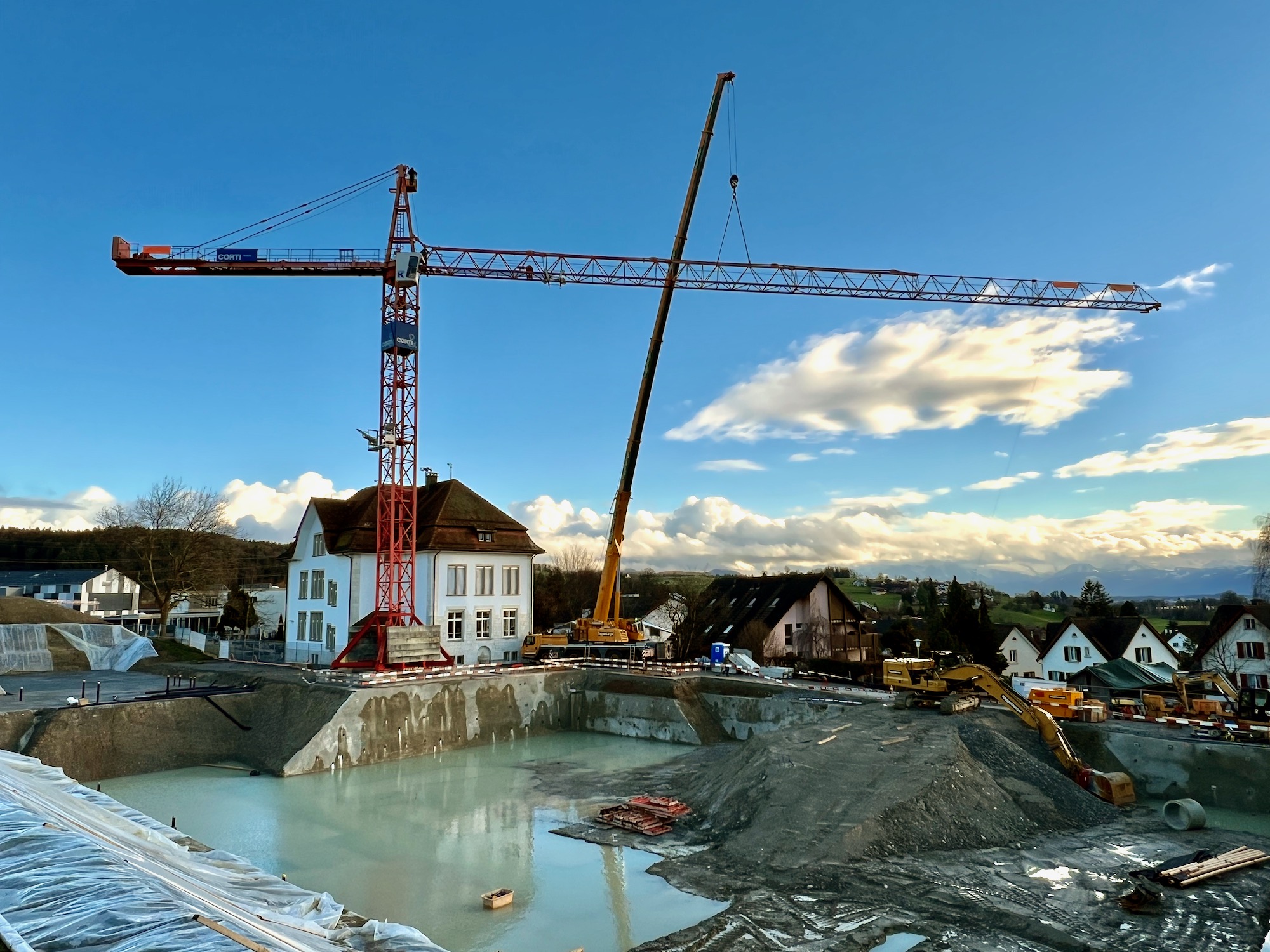 Aufbau Kran, 9. Januar 2023