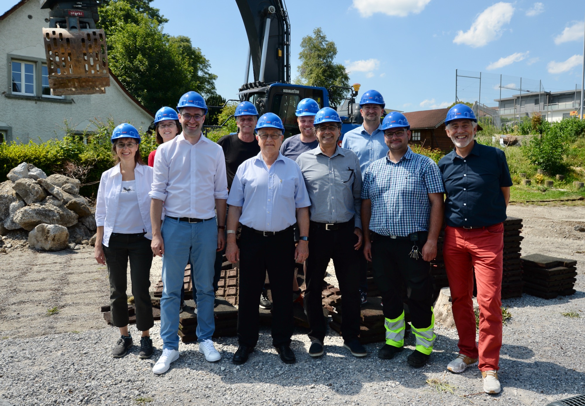 Spatenstich mit der Baukommission, 15. Juli 2022