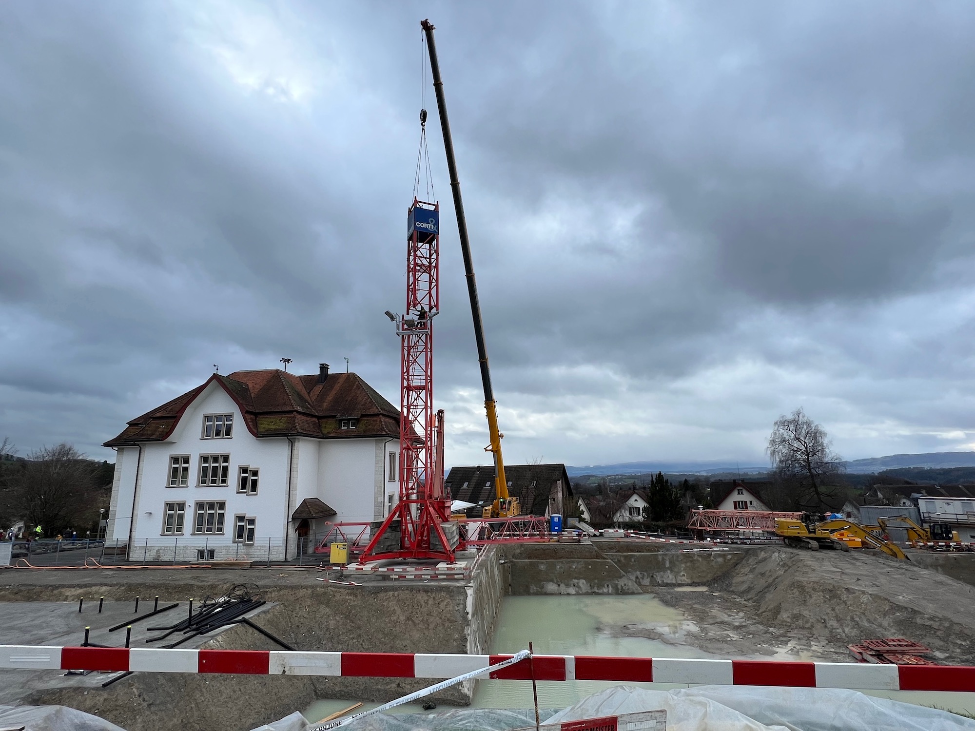 Aufbau Kran, 9. Januar 2023