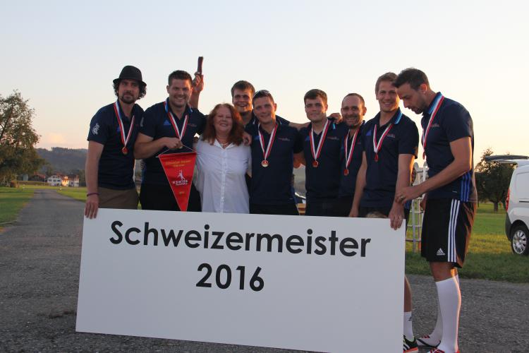 Empfang der Schweizermeister 2016 NLA Faustball Wigoltingen