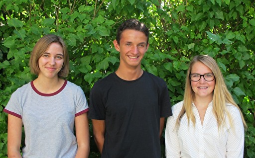 Die neuen Lernenden der Gemeinde Herisau (v.l.): Luna Steiner, Kevin Waldburger und Sandra Steingruber.