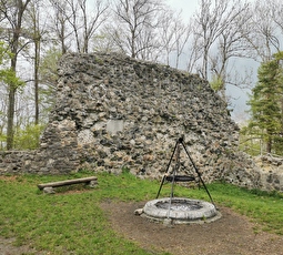 Die westseitige Mauer der Ruine Rosenberg ist statisch geschwächt.