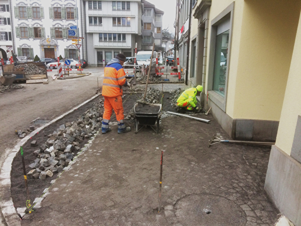 Bauarbeiten an der Gossauerstrasse