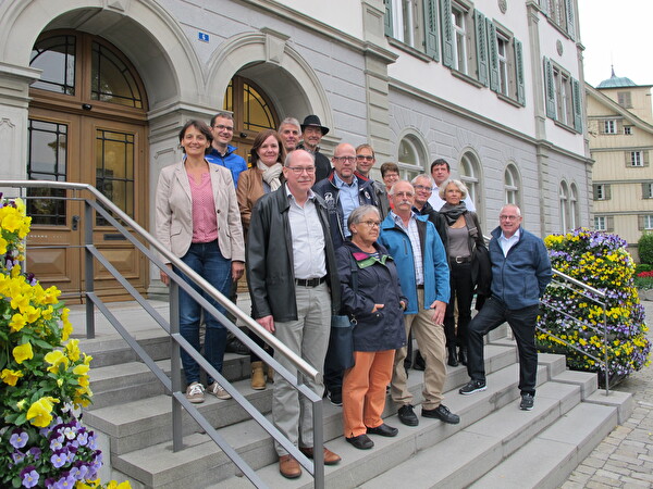 Die offiziellen Vertreter der Gemeinde Giswil tauschten sich mit dem Herisauer Gemeinderat aus.