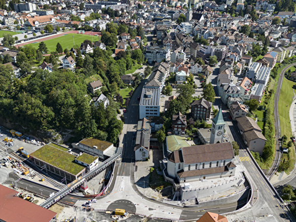 Bahnhof September 2023 Drohnenaufnahme