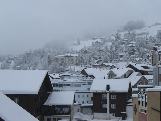 Dorf Engelberg im Winter