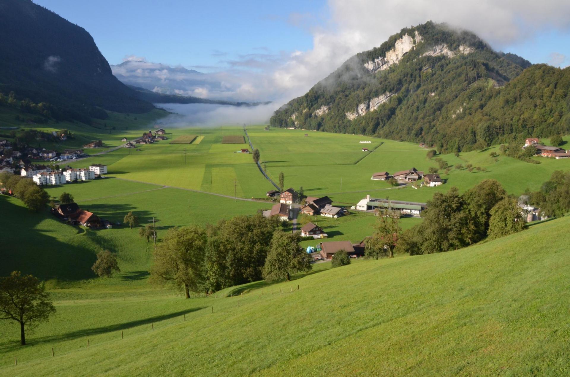Blick von der Rotzburg auf das Drachenried