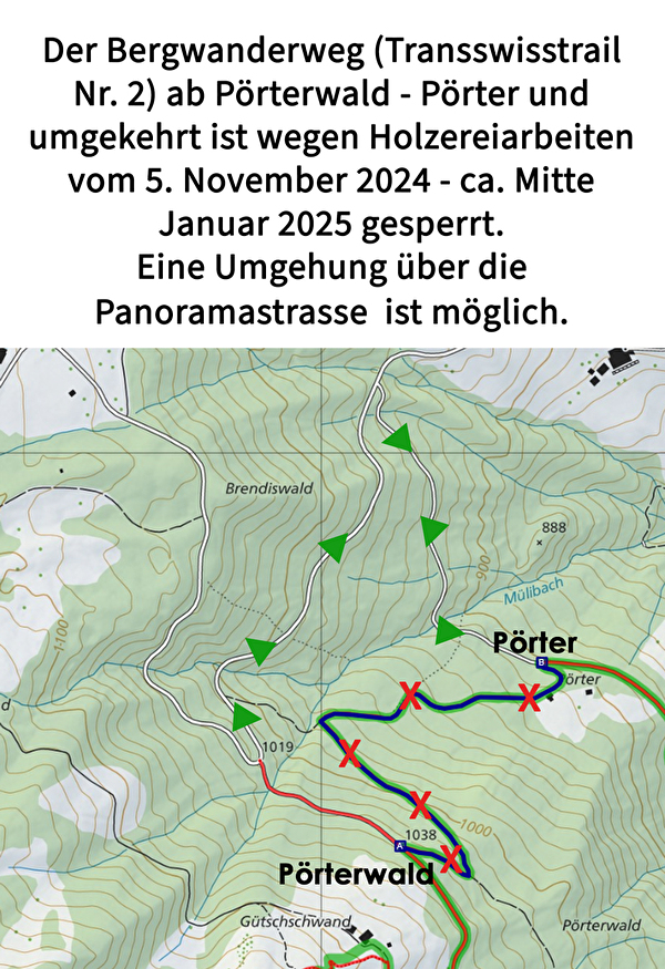 Sperrung Pörterwald - Pörter